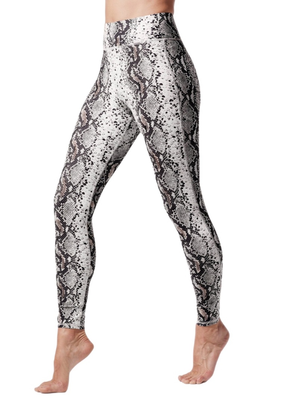 MICHI Snakeskin Print Athletic Cropped Leggings Women’s Size Small